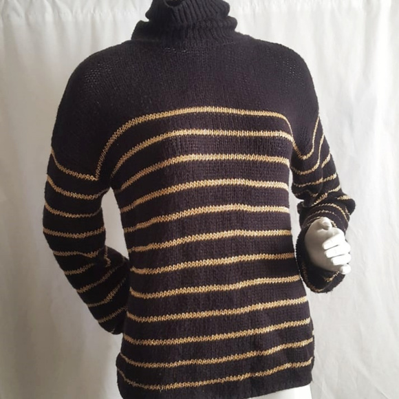 A.L.C. Sweaters - SOLD! ALC Black Gold Metallic Sweater Size XS